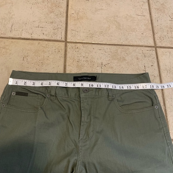 Calvin Klein Jeans Men's Olive Green Straight Leg Pants - Size 34 - Picture 8 of 10